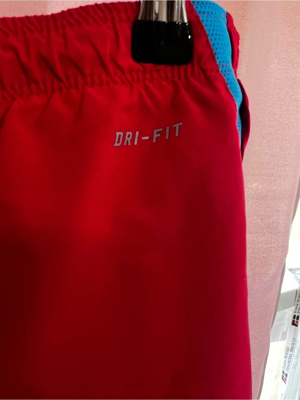 Nike Women’s Red Athletic Running Shorts with Swoosh